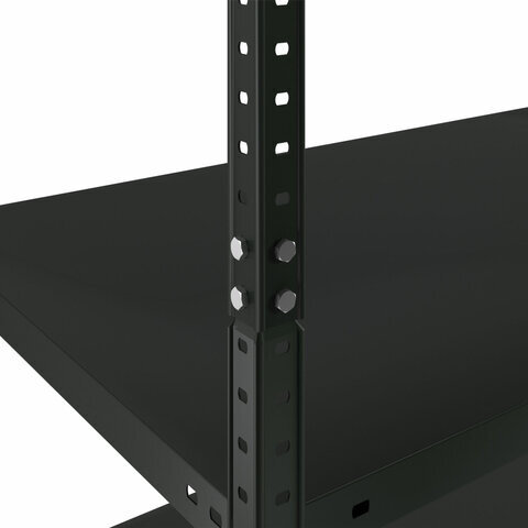 Стеллаж металлический BRABIX "ГРАФИТ MS KD-195/40-6", лофт, 1950х1000х400 мм, 6 полок, 291272, S240BR244693