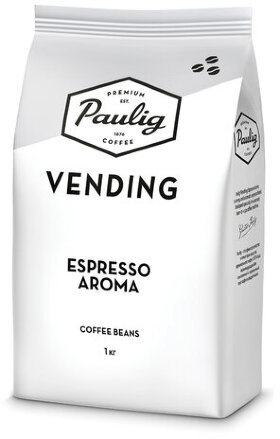 Кофе в зернах PAULIG (Паулиг) &quot;Vending Espresso Aroma&quot;, натуральный, 1000 г, вакуумная упаковка, 16377