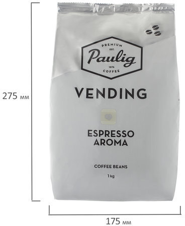 Кофе в зернах PAULIG (Паулиг) "Vending Espresso Aroma", натуральный, 1000 г, вакуумная упаковка, 16377