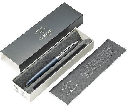 Ручка шариковая PARKER "Jotter XL", УТОЛЩЕННЫЙ корпус, серый матовый лак, детали из нержавеющей стали, синяя, 2068360