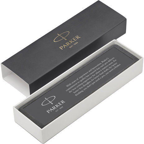 Ручка шариковая PARKER "Jotter XL", УТОЛЩЕННЫЙ корпус, серый матовый лак, детали из нержавеющей стали, синяя, 2068360