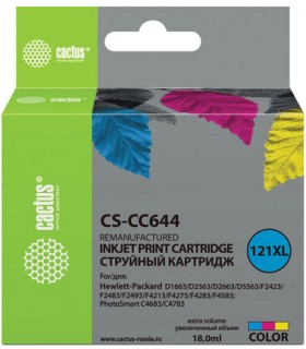 Картридж струйный CACTUS (CS-CC644) для HP DeskJet D2500/2530/F4200, цветной