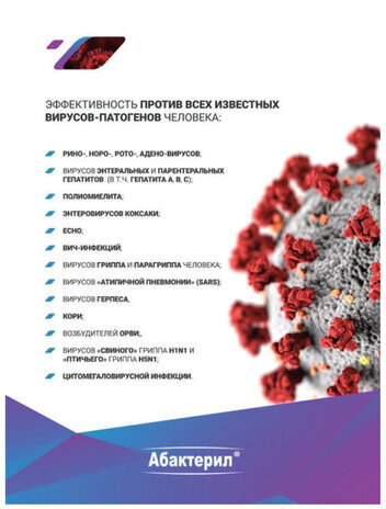 Антисептик для рук и поверхностей спиртосодержащий (64%) с распылителем 50мл АБАКТЕРИЛ-АКТИВ, дезинфицирующий, жидкость, АА-210