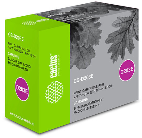 Картридж лазерный CACTUS (CS-D203E) для SAMSUNG ProXpress M3820/4020/3870/4070, ресурс 10000 стр.