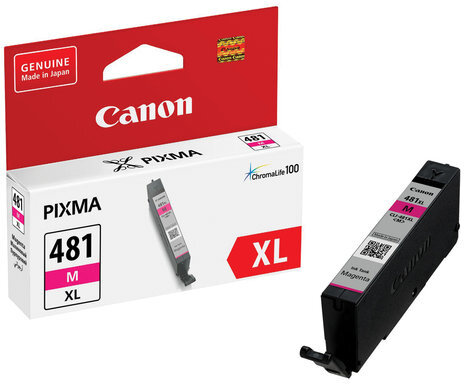 Картридж струйный CANON (CLI-481M XL) для PIXMA TS704 / TS6140, пурпурный, ресурс 474 страницы, оригинальный, 2045C001