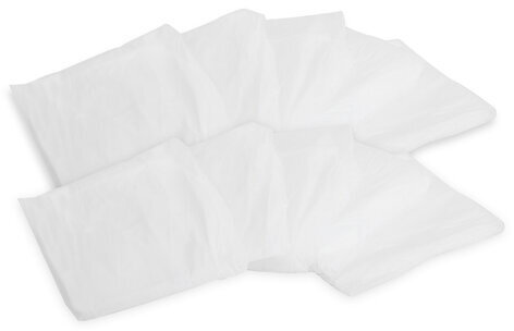 Халат одноразовый белый на кнопках КОМПЛЕКТ 10 шт., XXL, 110 см, резинка, 25 г/м2, СНАБЛАЙН