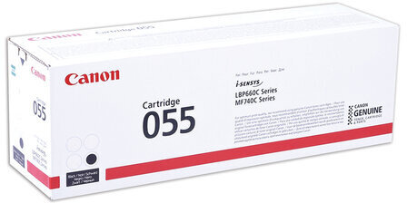 Картридж лазерный CANON (055BK) для LBP663/664/MF742/744/746, черный, оригинальный, ресурс 2300 страниц, 3016C002
