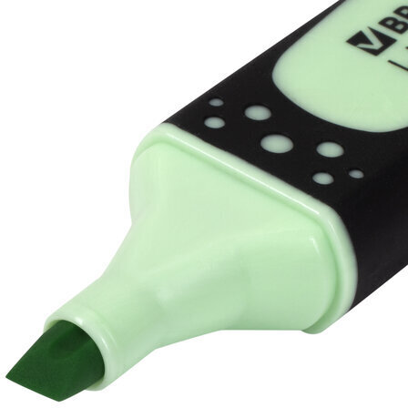 Текстовыделитель BRAUBERG "SUPER PASTEL", МЯТА, прорезиненный корпус, линия 1-5 мм, 151748