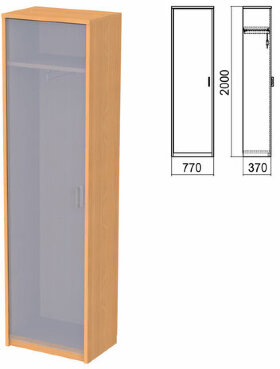 Шкаф для одежды ЧАСТЬ 1 &quot;Арго&quot;, 560х370х2000 мм, груша арозо