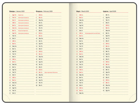 Ежедневник датированный 2025, А5, 138x213 мм, BRAUBERG "Cayman", под кожу, черный/коричневый, 115770
