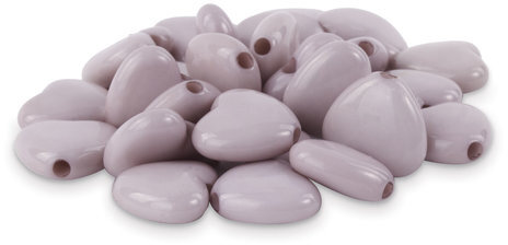 Бусины для творчества "Сердце", 10 мм, 30 грамм, серые, голубые, салатовые, ОСТРОВ СОКРОВИЩ, 661243