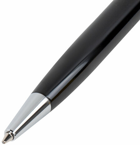 Ручка подарочная шариковая GALANT "Hector", корпус черный/серебро, детали серебро, узел 0,7 мм, линия письма 0,5 мм, синяя, 144173