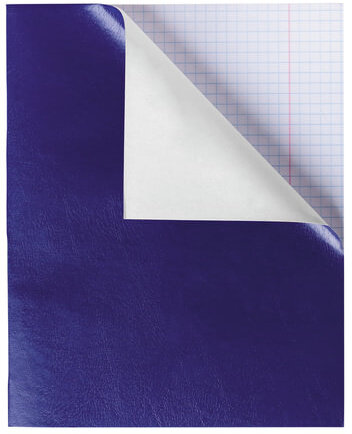 Тетрадь бумвинил, А5, 48 л., скоба, офсет №1, клетка, с полями, Синий, HATBER, 48Т5бвB1(T080214)