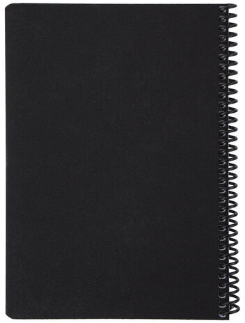 Тетрадь А5, 80 листов, BRAUBERG "Metropolis", спираль пластиковая, клетка, обложка пластик, ЧЕРНЫЙ, 403398