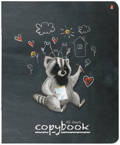 Тетрадь А5 48 л. АЛЬТ скоба, клетка, Soft Touch, "КАНИКУЛЫ ЕНОТА" (5 видов), 7-48-553