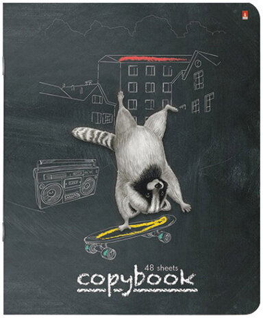 Тетрадь А5 48 л. АЛЬТ скоба, клетка, Soft Touch, "КАНИКУЛЫ ЕНОТА" (5 видов), 7-48-553