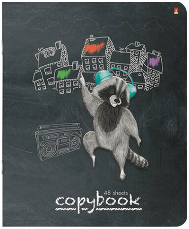 Тетрадь А5 48 л. АЛЬТ скоба, клетка, Soft Touch, "КАНИКУЛЫ ЕНОТА" (5 видов), 7-48-553