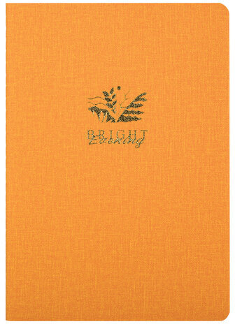Тетрадь 60 л. в точку обложка кожзам под рогожку, сшивка, B5 (179х250мм), ЖЕЛТЫЙ, BRAUBERG BRIGHT, 403848