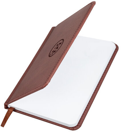 Еженедельник датированный 2024 МАЛЫЙ ФОРМАТ А6 95х155 мм, BRAUBERG "Favorite", под кожу, коричневый, 115037