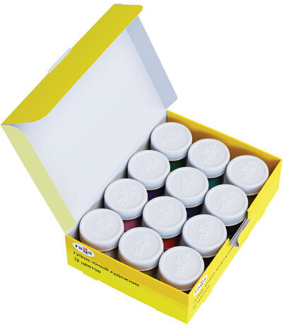 Гуашь ГАММА "Юный художник NEW", 12 цветов по 17,5 мл, картонная упаковка, 221008