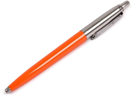 Ручка шариковая PARKER "Jotter Orig Orange", корпус оранжевый, детали хром, блистер, синяя, 2076054