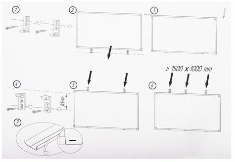 Доска магнитно-маркерная 70х50 см, ПВХ-рамка, ГАРАНТИЯ 10 ЛЕТ, РОССИЯ, BRAUBERG, 238186