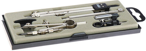 Готовальня профессиональная KOH-I-NOOR, 6 предметов, пластиковый пенал с европодвесом, 06902B0000TE