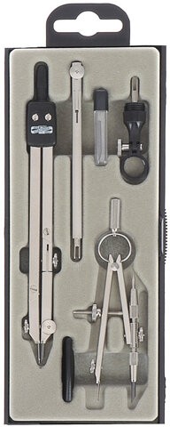 Готовальня профессиональная KOH-I-NOOR, 6 предметов, пластиковый пенал с европодвесом, 06902B0000TE