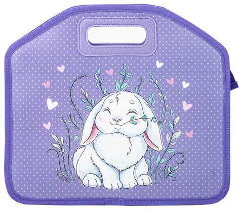 Папка-сумка ЮНЛАНДИЯ, 1 отделение, фетровые ручки, 34х30х11 см, "Little bunny", 270998