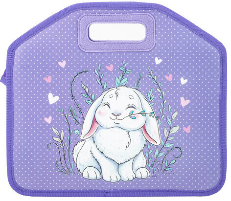 Папка-сумка ЮНЛАНДИЯ, 1 отделение, фетровые ручки, 34х30х11 см, "Little bunny", 270998