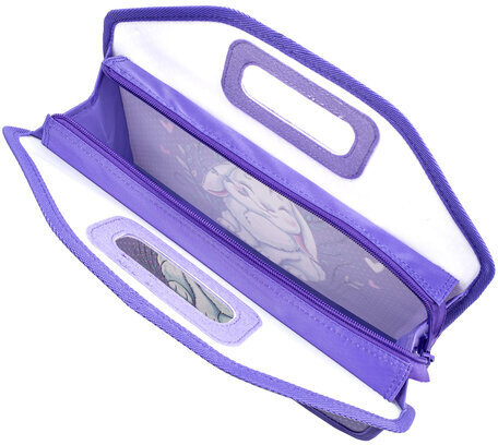 Папка-сумка ЮНЛАНДИЯ, 1 отделение, фетровые ручки, 34х30х11 см, "Little bunny", 270998