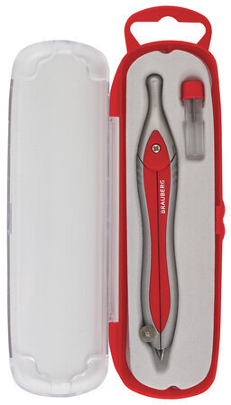 Готовальня BRAUBERG "Extra", 2 предмета (циркуль 120 мм, грифель), в пенале, 210684