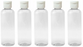 Дорожный набор флаконов в косметичке с наклейками, 5х100 мл, цвет белый, DASWERK, 609305