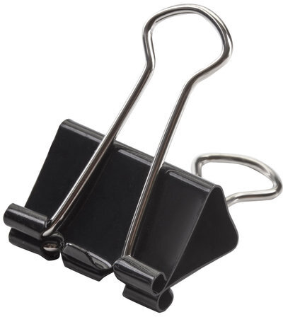 Зажимы для бумаг BRAUBERG, КОМПЛЕКТ 12 шт., 25 мм, на 100 листов, черные, картонная коробка, 220558