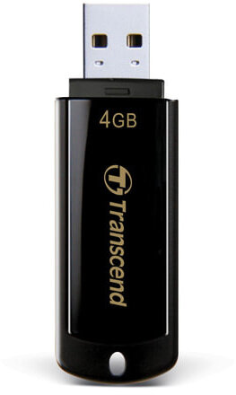 Флеш-диск 4 GB, TRANSCEND Jet Flash 350, USB 2.0, черный, TS4GJF350