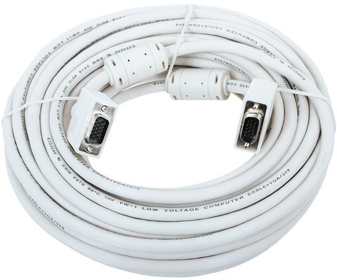 Кабель VGA, 15 м, GEMBIRD, М-M, тройной экран, для передачи аналогового видео, CC-PPVGA-15M-B