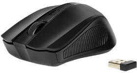 Мышь беспроводная SVEN RX-300, 3 кнопки + 1 колесо-кнопка, оптическая, черная, SV-032, SV-03200300W