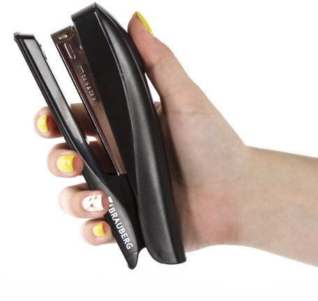 Степлер №24/6, 26/6 BRAUBERG "ST-100", до 20 листов, черный, 224345