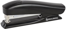 Степлер №24/6, 26/6 BRAUBERG "ST-100", до 20 листов, черный, 224345