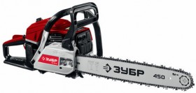 Бензопила ЗУБР ПБЦ-М49-45, 2100 Вт, 11000 об/мин, объем двигателя 49 см3, 2,9 л.с., ПБЦ-М49-45