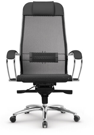 Кресло офисное МЕТТА "SAMURAI" S-1.04, сверхпрочная ткань-сетка, серое