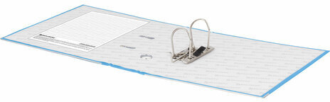 Папка-регистратор BRAUBERG с покрытием из ПВХ, 80 мм, с уголком, голубая (удвоенный срок службы), 227197