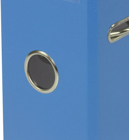 Папка-регистратор BRAUBERG с покрытием из ПВХ, 80 мм, с уголком, голубая (удвоенный срок службы), 227197