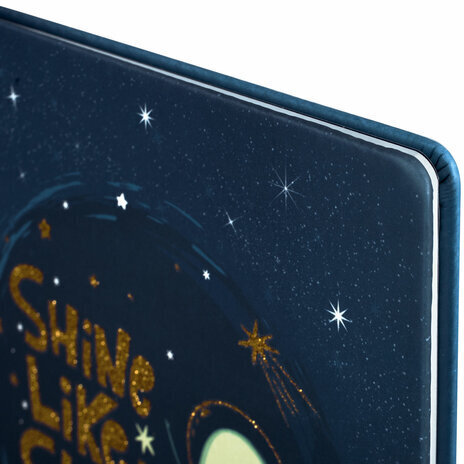 Дневник 1-11 класс 48 л., кожзам (твердая), печать, глиттер, ЮНЛАНДИЯ, "Space Avo", 106201