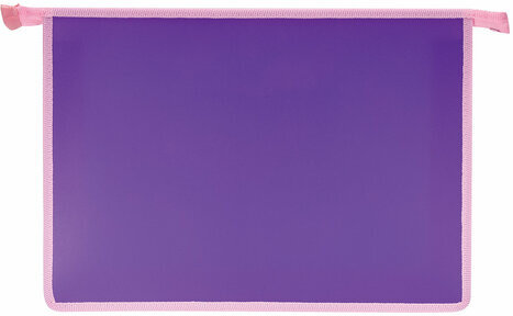 Папка для тетрадей ЮНЛАНДИЯ А4, 1 отделение, пластик, молния сверху, "Rainbow unicorn", 228146