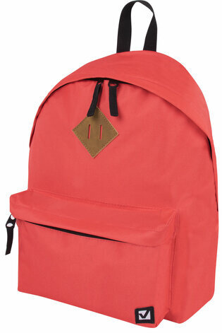 Рюкзак BRAUBERG, универсальный, сити-формат, один тон, коралловый, 20 литров, 41х32х14 см, 228844