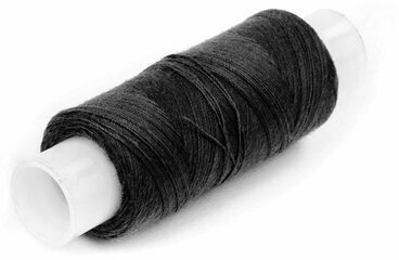 Набор швейных ниток, 10 штук (5 белых и 5 черных) по 150 м, прочные, 45 ЛЛ, ОСТРОВ СОКРОВИЩ, 662790