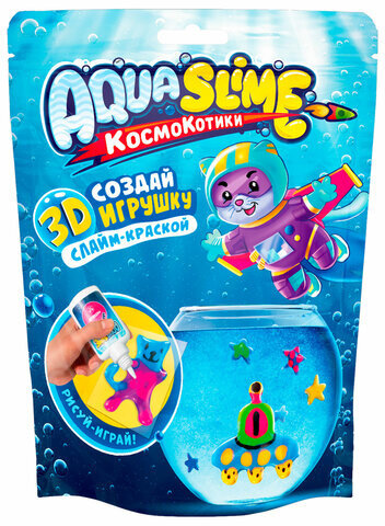 Набор для создания фигурок из цветного геля MINI "Aqua Slime", шаблоны, SLIME, AQ003