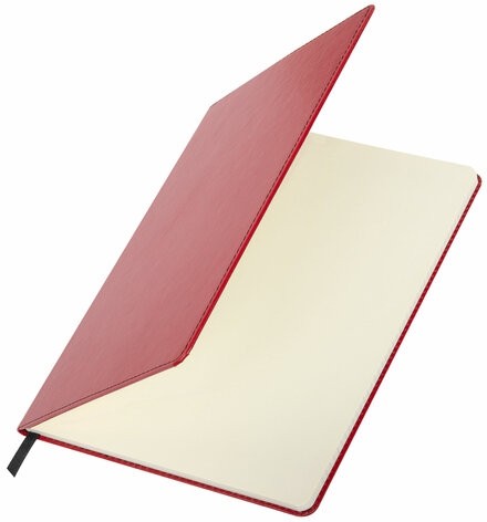 Блокнот БОЛЬШОЙ ФОРМАТ (180х250 мм) B5, BRAUBERG "Office", под кожу 80 л., клетка, красный, 113310