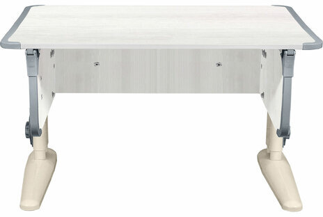 Стол-парта регулируемый "ДЭМИ" СУТ.43, 1000х550х530-815 мм, бежевый каркас, пластик серый, рамух белый (КОМПЛЕКТ)